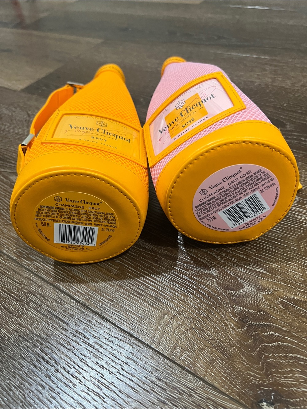 NWOT veuve clicquot champagne brut bottle carrier Orange and pink, 2 total - Picture 9 of 10